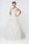 Elizabeth K - GL2823 Embellished Lace A-line Wedding Gown In White