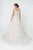 Elizabeth K - GL2823 Embellished Lace A-line Wedding Gown In White