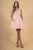 Elizabeth K - GS1602 Plunging Sweetheart Lace A-Line Cocktail Dress In Pink