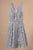 Elizabeth K - GS1604 Dimensional Floral Appliqued Lace Cocktail Dress In Gray