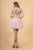 Elizabeth K - GS1607 Embroidered Bodice Illusion Tulle Cocktail Dress In Pink