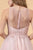Elizabeth K - GS1607 Embroidered Bodice Illusion Tulle Cocktail Dress In Pink