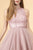 Elizabeth K - GS1610 Embroidered Pleated A-Line Cocktail Dress In Purple