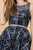 Elizabeth K - GS1628 Glitter V-Neck A-Line Cocktail Dress In Blue and Silver