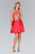Elizabeth K - GS2389 Gilded Halter Mikado A-line Dress In Red