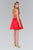 Elizabeth K - GS2389 Gilded Halter Mikado A-line Dress In Red