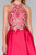 Elizabeth K - GS2389 Gilded Halter Mikado A-line Dress In Red