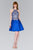 Elizabeth K - GS2389 Gilded Halter Mikado A-line Dress In Blue