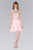 Elizabeth K - GS2395 Jewel Adorned Illusion Chiffon Dress In Pink