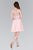 Elizabeth K - GS2395 Jewel Adorned Illusion Chiffon Dress In Pink