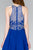Elizabeth K - GS2395 Jewel Adorned Illusion Chiffon Dress In Blue