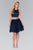 Elizabeth K - GS2404 Two Piece Beaded Lace A-line Dress In Blue