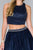 Elizabeth K - GS2404 Two Piece Beaded Lace A-line Dress In Blue