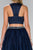 Elizabeth K - GS2404 Two Piece Beaded Lace A-line Dress In Blue