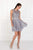 Elizabeth K - GS2410 Diamond Cutout Back Lace Chiffon Cocktail Dress In Silver
