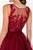 Elizabeth K - GS2414 Sparkly Beaded Lace Bodice Tulle Cocktail Dress In Red