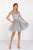 Elizabeth K - GS2414 Sparkly Beaded Lace Bodice Tulle Cocktail Dress In Silver