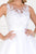 Elizabeth K - GS2414 Sparkly Beaded Lace Bodice Tulle Cocktail Dress In White