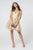Elizabeth K - GS2834 Beaded Off-Shoulder A-Line Cocktail Dress In Neutral