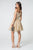 Elizabeth K - GS2834 Beaded Off-Shoulder A-Line Cocktail Dress In Neutral