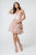 Elizabeth K - GS2834 Beaded Off-Shoulder A-Line Cocktail Dress In Pink and Gold