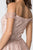 Elizabeth K - GS2834 Beaded Off-Shoulder A-Line Cocktail Dress In Pink and Gold