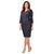 Alex Evenings - 434118 Longsleeve Side Draped Plus Size Dress in Black