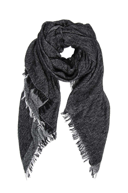 ALIENO Charcoal Italian Scarf | ALIENO Foulard italien gris foncé