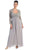 Empire Waist Long Formal Dress with Lace Jacket