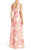 Aidan Mattox - Sleeveless V Neck Long Dress MD1E200058 in Pink and Multi-Color