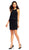 Adrianna Papell - AP1D100390 Sleeveless Halter Neck Sheath Dress In Black