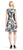 Adrianna Papell - AP1D100412 Sleeveless Print Sheath Short Dress In Black and White