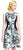 Adrianna Papell - AP1D100412 Sleeveless Print Sheath Short Dress In Black and White