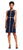 Adrianna Papell - AP1D100737 Bateau A-line Dress with Illusion Details in Blue and Neutral