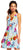 Adrianna Papell - AP1D100808 Floral Print Empire A-Line Dress In Blue and Floral