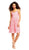 Adrianna Papell - AP1D100817 Full Lace V-neck A-line Dress In Pink