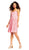 Adrianna Papell - AP1D100817 Full Lace V-neck A-line Dress In Pink