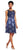 Adrianna Papell - AP1D100846 Embroidered Illusion Bateau A-line Dress in Blue and Multi-Color