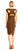 Adrianna Papell - AP1D101035 Crepe V-neck Column Dress in Brown