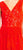 Adrianna Papell - AP1D101098 Lace V-neck A-line Dress in Red and Orange