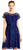 Adrianna Papell - Lattice Illusion Floral Lace Dress in Blue