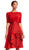 Adrianna Papell - AP1D101549 Bateau Jersey/Taffeta A-line Dress In Red