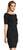 Adrianna Papell - AP1D101827 Side Lace Up Bateau Cocktail Dress In Black
