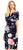 Adrianna Papell - AP1D101952 Floral Short Sleeves Cocktail Dress In Black and Multi-Color