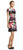 Adrianna Papell - AP1D101955 Floral Striped Jewel Cocktail Dress In Black and Multi-Color