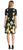 Adrianna Papell - AP1D102017 Floral V-Neck Cocktail Dress In Black and Multi-Color
