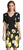 Adrianna Papell - AP1D102017 Floral V-Neck Cocktail Dress In Black and Multi-Color