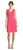Adrianna Papell - AP1D102083 Scalloped V-Neck Cocktail Dress In Pink