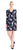 Adrianna Papell - AP1D102578 Floral Faux Wrap Cocktail Dress In Black and Multi-Color
