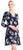 Adrianna Papell - AP1D102578 Floral Faux Wrap Cocktail Dress In Black and Multi-Color